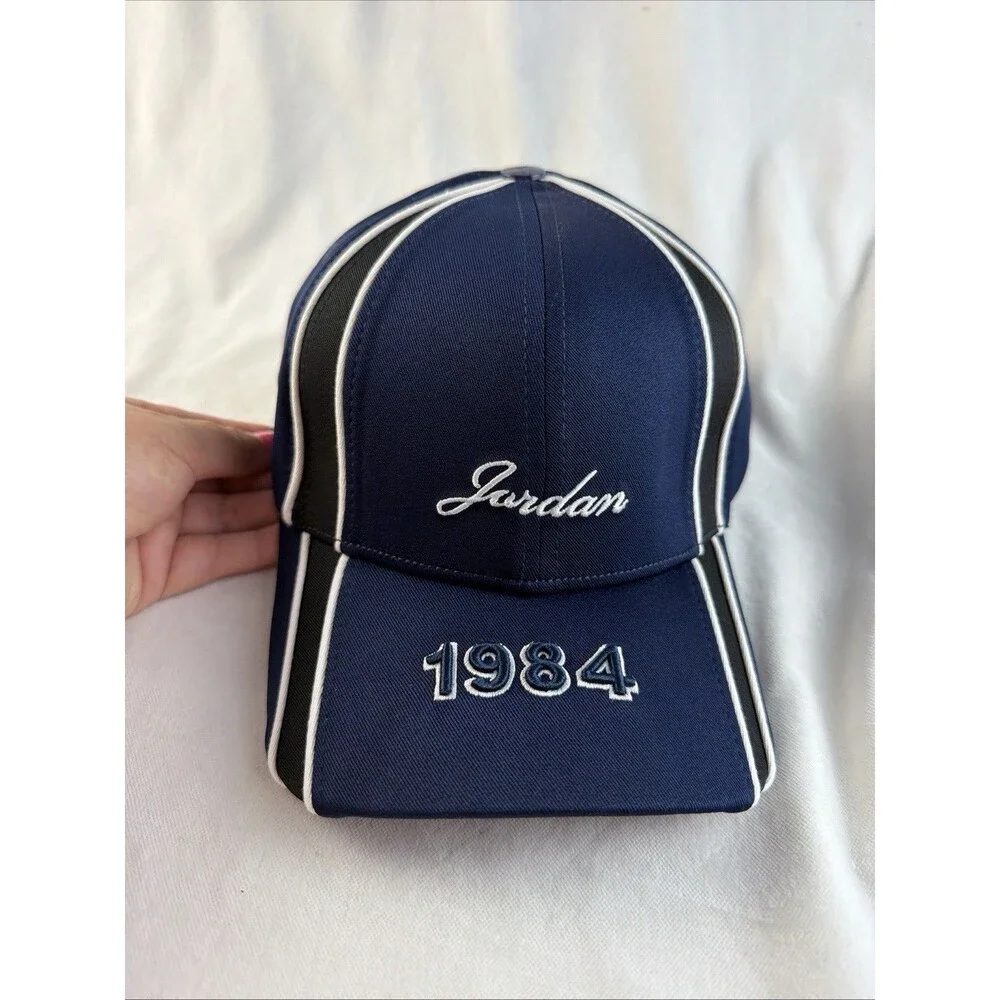 Jordan 1984 Navy Blue White Gray Embroidered Baseball Cap Hat